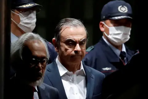 Reuters Carlos Ghosn leaving Tokyo Detention House on April 25th 2019