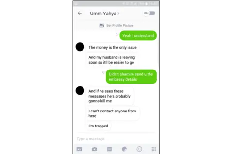 Counter Terrorism Policing South East (CTPSE) Message sent by Summaiyyah Wakil from Syria