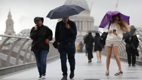 Reuters People on Millennium Bridge, London