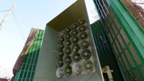 Getty Images South Korean propaganda speakers