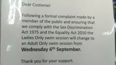 Loraine Patrick Letter at Pulse leisure centre in Dursley