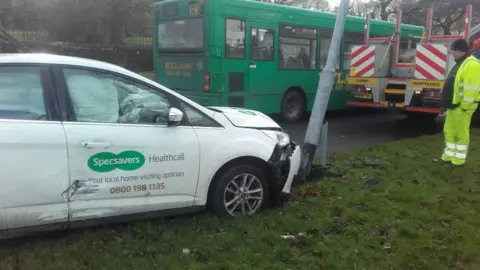 PA Specsavers car crash