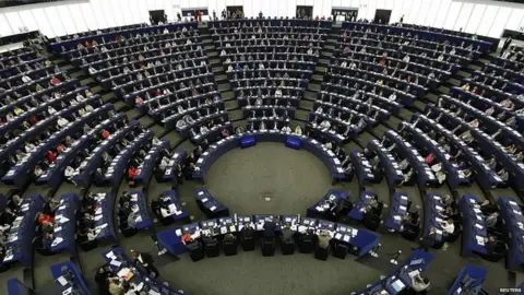 Reuters Aerial view of European Parliament