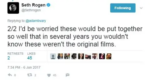Twitter/@SethRogen Seth Rogen tweet