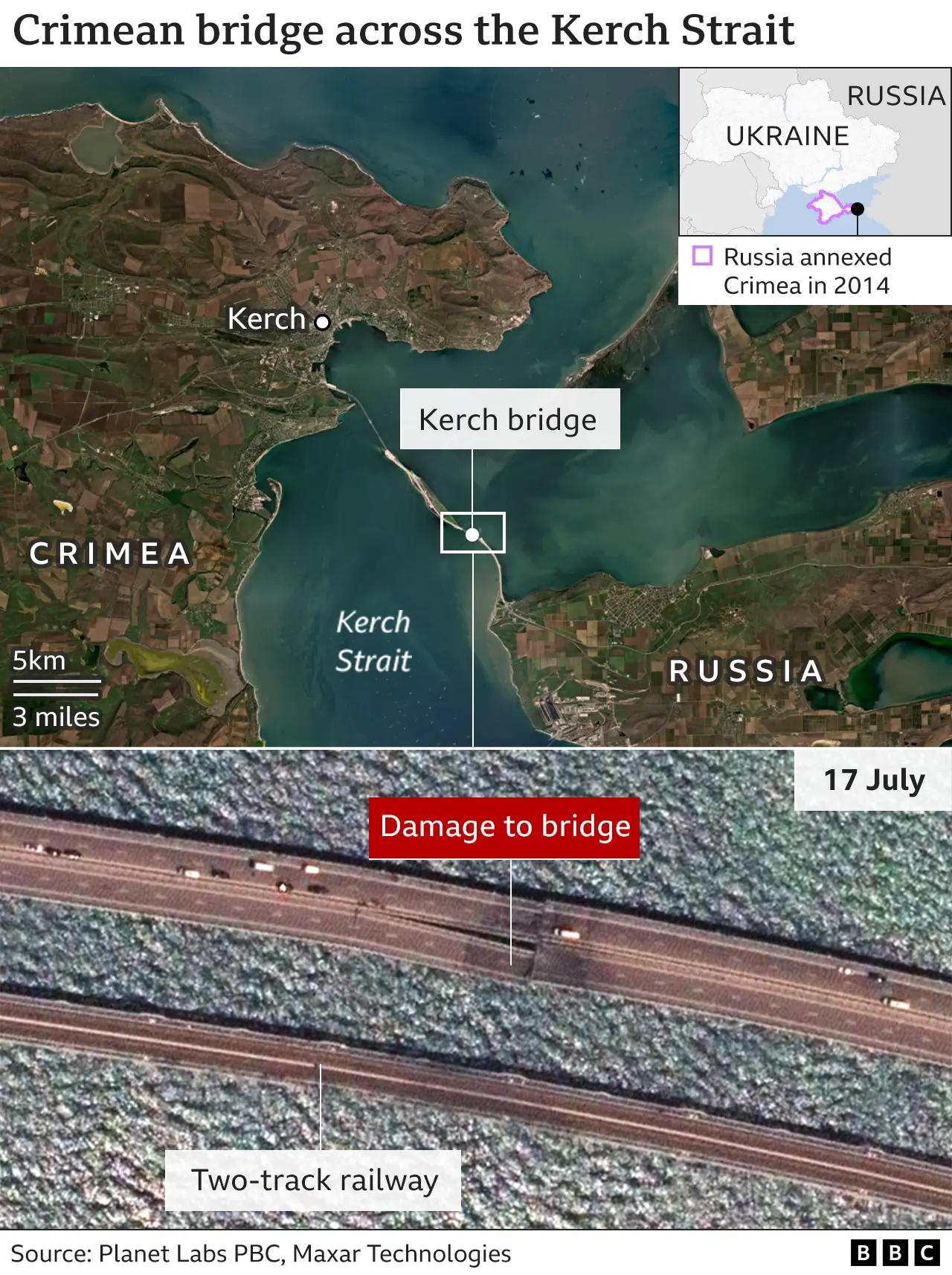 Crimea bridge closed after fuel depot hit Russia