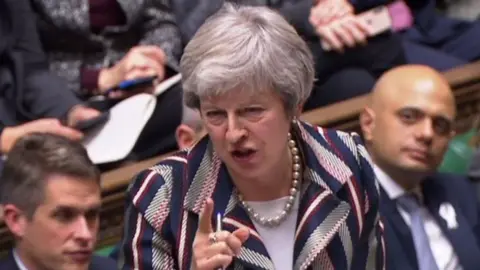 Getty Images Theresa May in the Commons on 26 November 2018
