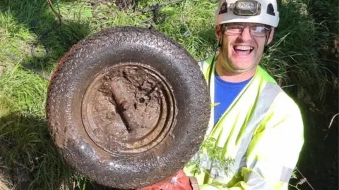 Dorset Council Tyre found in culvert