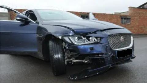 Gloucestershire Police Damaged car