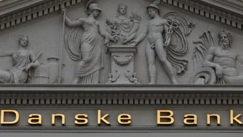 Getty Images Danske Bank sign on front of building