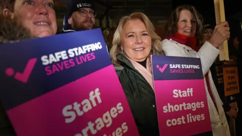 PA Media Pat Cullen joins nurses during nationwide strikes