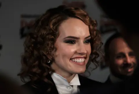 Getty Images Daisy Ridley on the red carpet