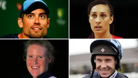 PA Clockwise from top left: Alastair Cook, Geva Mentor, Richard Johnson, Frances Houghton