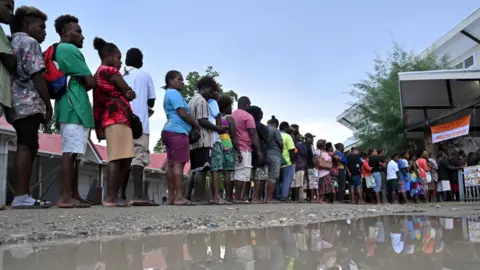 REUTERS Solomon Islanders voted in a national election in April