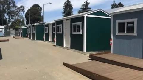 City of Oakland Tuff Shed shelter in Oakland