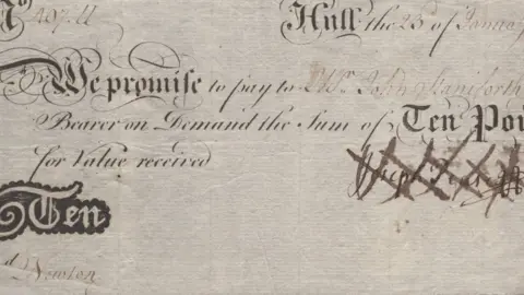 Dix Noonan Webb £10 note issued in Hull