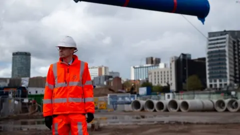 PA Media Andy Street at the site