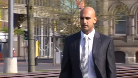 Nadeem Saddique outside one of the tribunal hearings