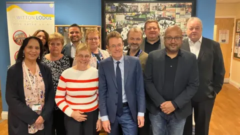 WMCA Andy Street with representatives from the social enterprise organisations