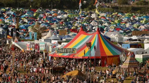 Reuters View of the Glastonbury site