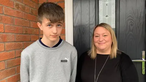 Kerry Allmark and her son