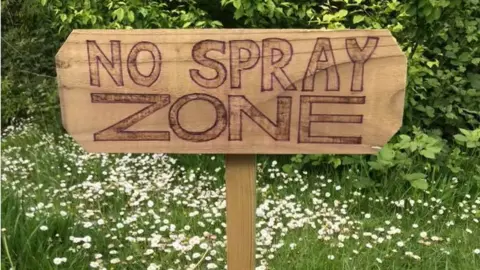 Louise Kirby A no spray sign