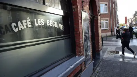 Getty Images Two weeks after this cafe shut down in Brussels in 2015, Brahim Abdeslam blew himself up in Paris