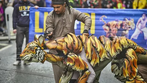 Manchester City Council Tiger puppet