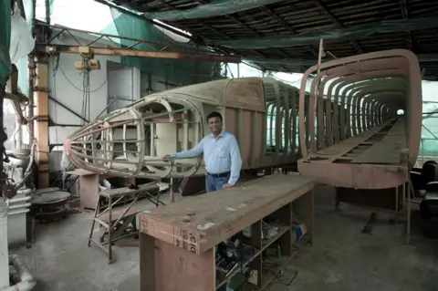 Ansuhree Fadnavis/Indus Images Amol Yadav with his new plane prototype