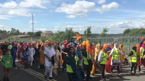 Nagar Kirtan procession Nottingham 2022