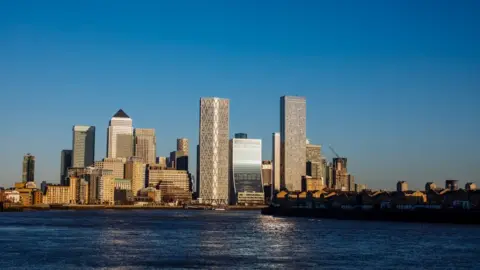 Getty Images File photo showing the skyscrapers of modern day Canary Wharf.