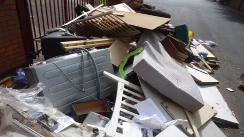 Birmingham City Council Fly-tipped rubbish