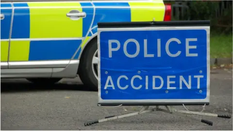 Police accident sign