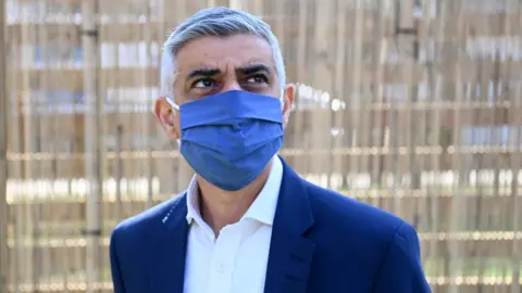 EPA Sadiq Khan in mask