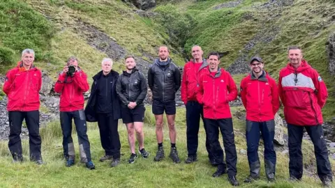 BBC Mr Price with mountain rescuers