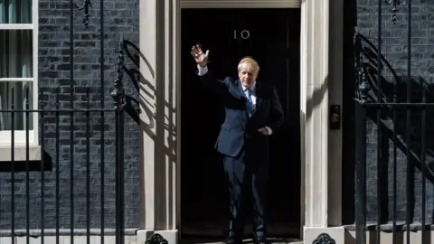 Getty Images Boris Johnson outside No 10 Downing Street