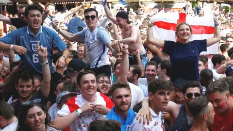 Reuters England fans in London