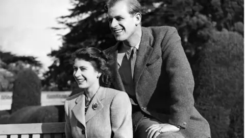 AFP The young Queen and Prince Philip