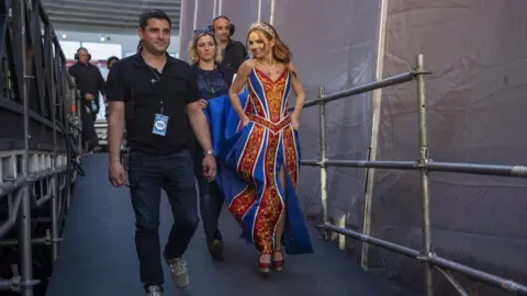 Andrew Timms Geri Horner at the Spice Girls show