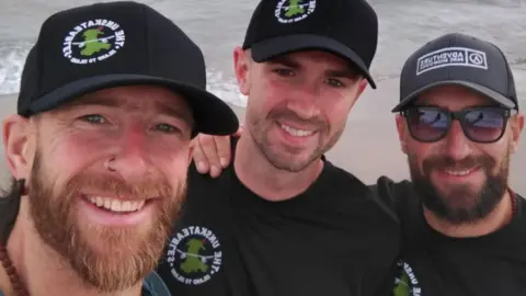 THE UNSKATEABLES left to right: Gilbert Matthews, Kyle Harvey and Craig Salisbury