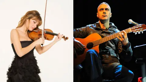 BBC/Getty Images Nicola Benedetti and Nitin Sawhney