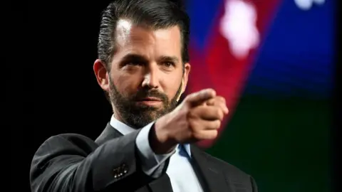 Getty Images Donald Trump Jr. speaks at the Western Conservative Summit at the Colorado Convention Center July 12, 2019