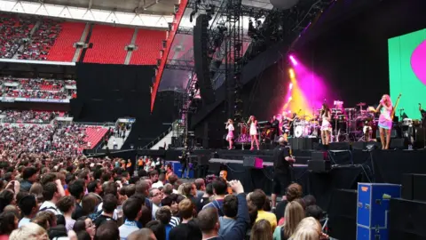 Getty Images Supporting Coldplay at Wembley Stadium