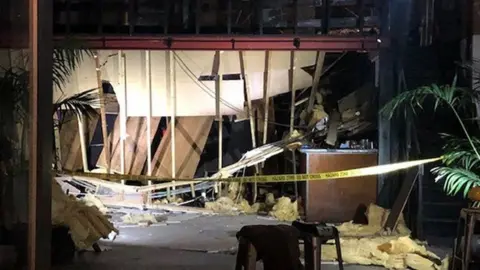 PA Media Ceiling collapse at Hackney Wick bar