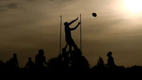 Rugby being played at London Welsh Old Deer Park