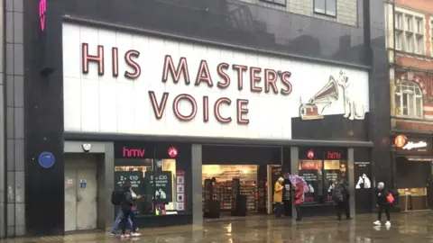 HMV store in Oxford Street, London, on its last day of trading in February 2019