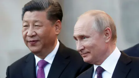 Reuters 2019 photo of Xi Jinping and Vladimir Putin in Moscow