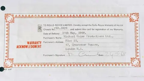 H&H Classics original warranty on Rolls Royce car