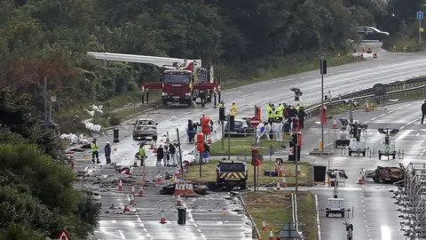 PA Emergency services at the crash site