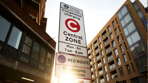 Getty Images Congestion charge sign