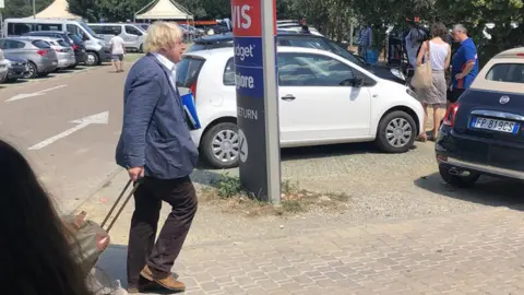 James Glynn Boris Johnson at Florence Airport